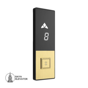 شستی طبقه آسانسور مدل آرته استیل خشدار طلایی