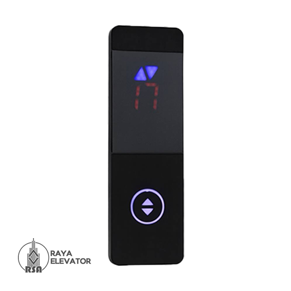 شستی طبقه آسانسور مدل لورون استیل بلک