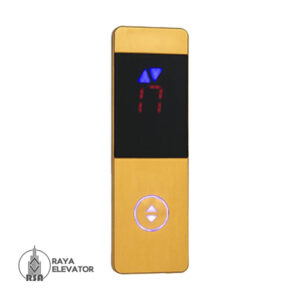 خرید شستی طبقه آسانسور مدل لورون استیل طلایی