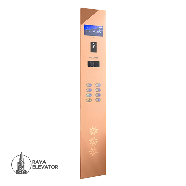 شستی طبقه آسانسور مدل لیبا استیل رزگلد