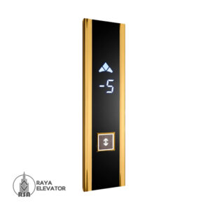 شستی طبقه آسانسور مدل مارس استیل طلایی