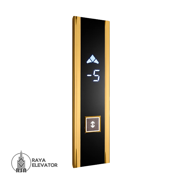 شستی طبقه آسانسور مدل مارس استیل طلایی