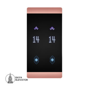 خرید شستی طبقه آسانسور مدل هور استیل رزگلد