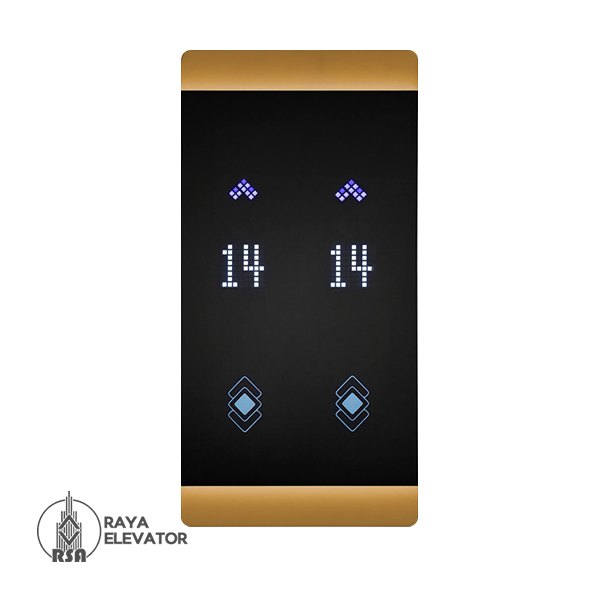 قیمت شستی طبقه آسانسور مدل هور استیل گلد