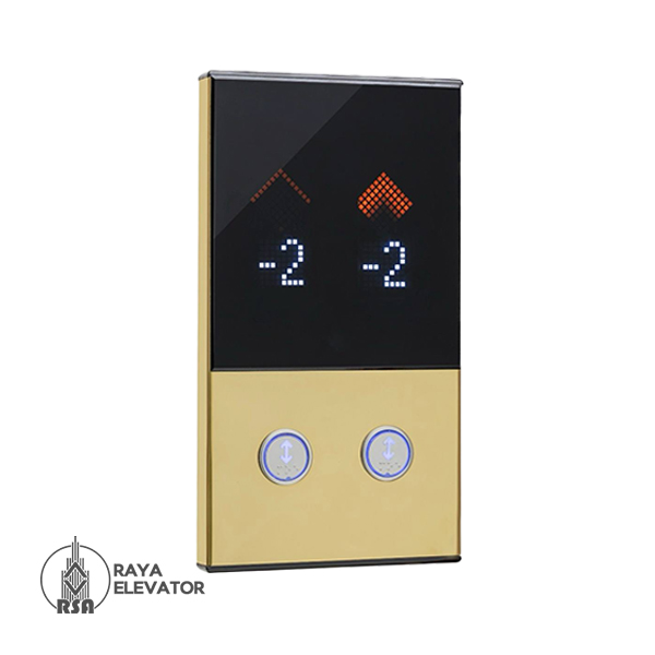 شستی طبقه آسانسور مدل هکا استیل طلایی