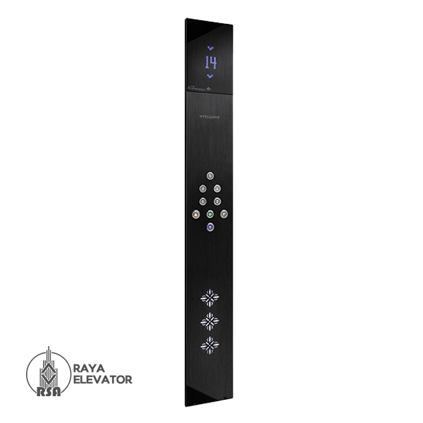 قیمت شستی کابین آسانسور مدل زامیا استیل بلک