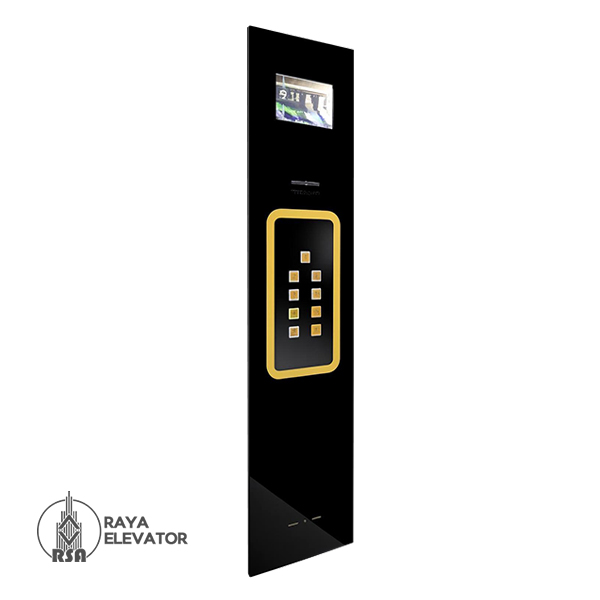 شستی کابین آسانسور مدل لیرو استیل بلک