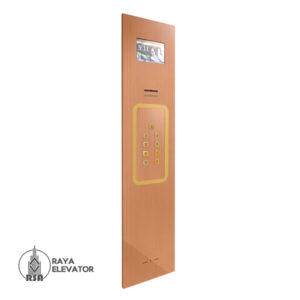 شستی کابین آسانسور مدل لیرو استیل رزگلد