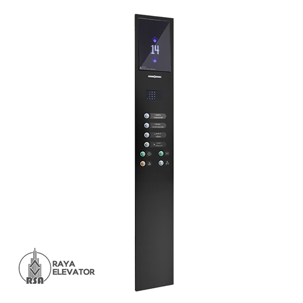 شستی کابین آسانسور مدل ونوس استیل بلک