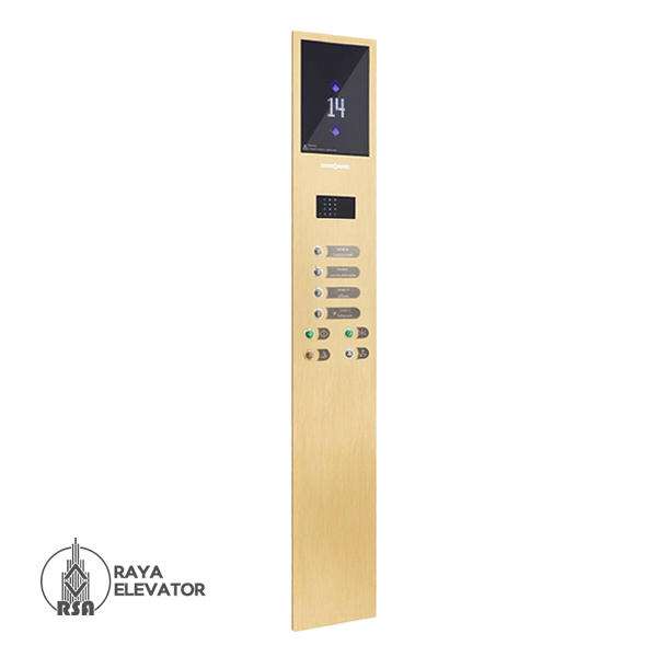 شستی کابین آسانسور مدل ونوس استیل طلایی