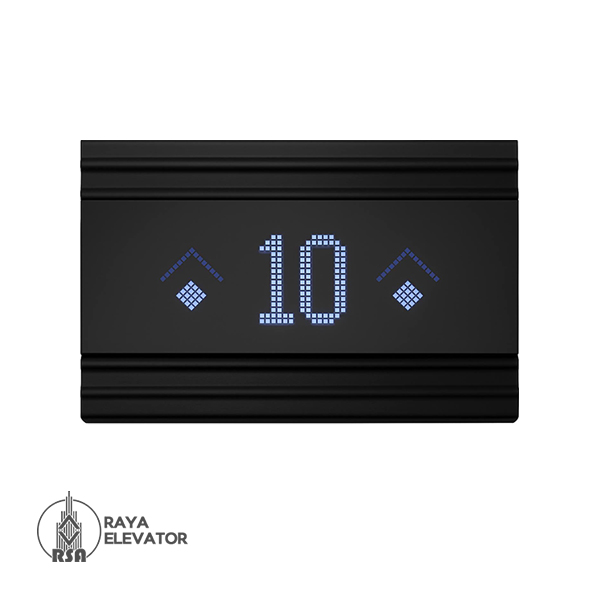 قیمت پنل سر درب آسانسور مدل دیون استیل بلک