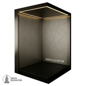 قیمت کابین آسانسور استیل کد3848 طرح آتیس دودی