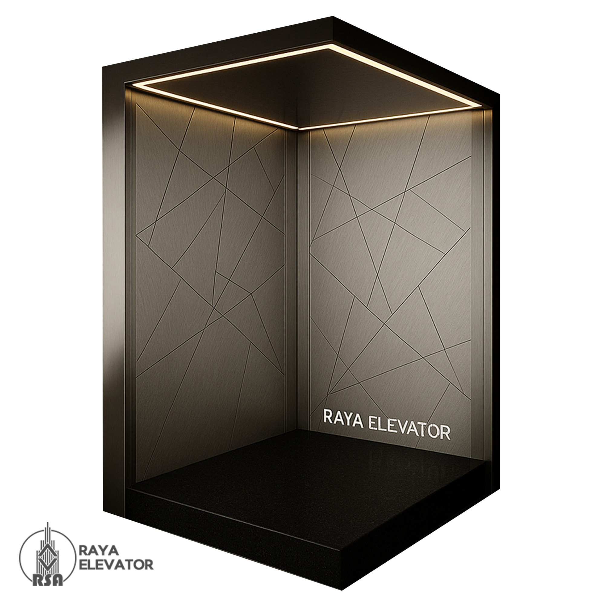 قیمت کابین آسانسور استیل کد3848 طرح آتیس دودی