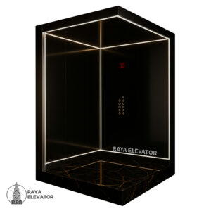 کابین آسانسور استیل کد3852 طرح داوین پلاس