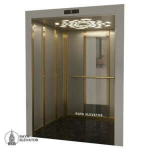 کابین آسانسور استیل کد3859 طرح باران