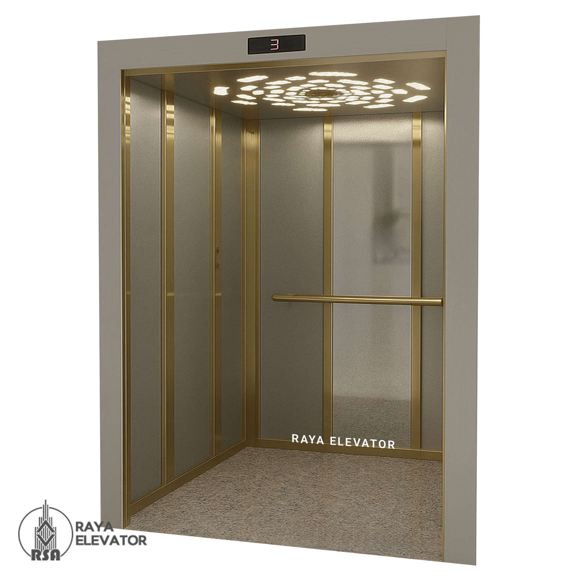 بهترین کابین آسانسور استیل کد3859 طرح باران