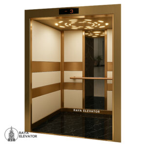 کابین آسانسور ام دی اف استیل کد3856 طرح سرو