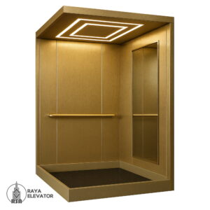 کابین آسانسور لوکس طلایی