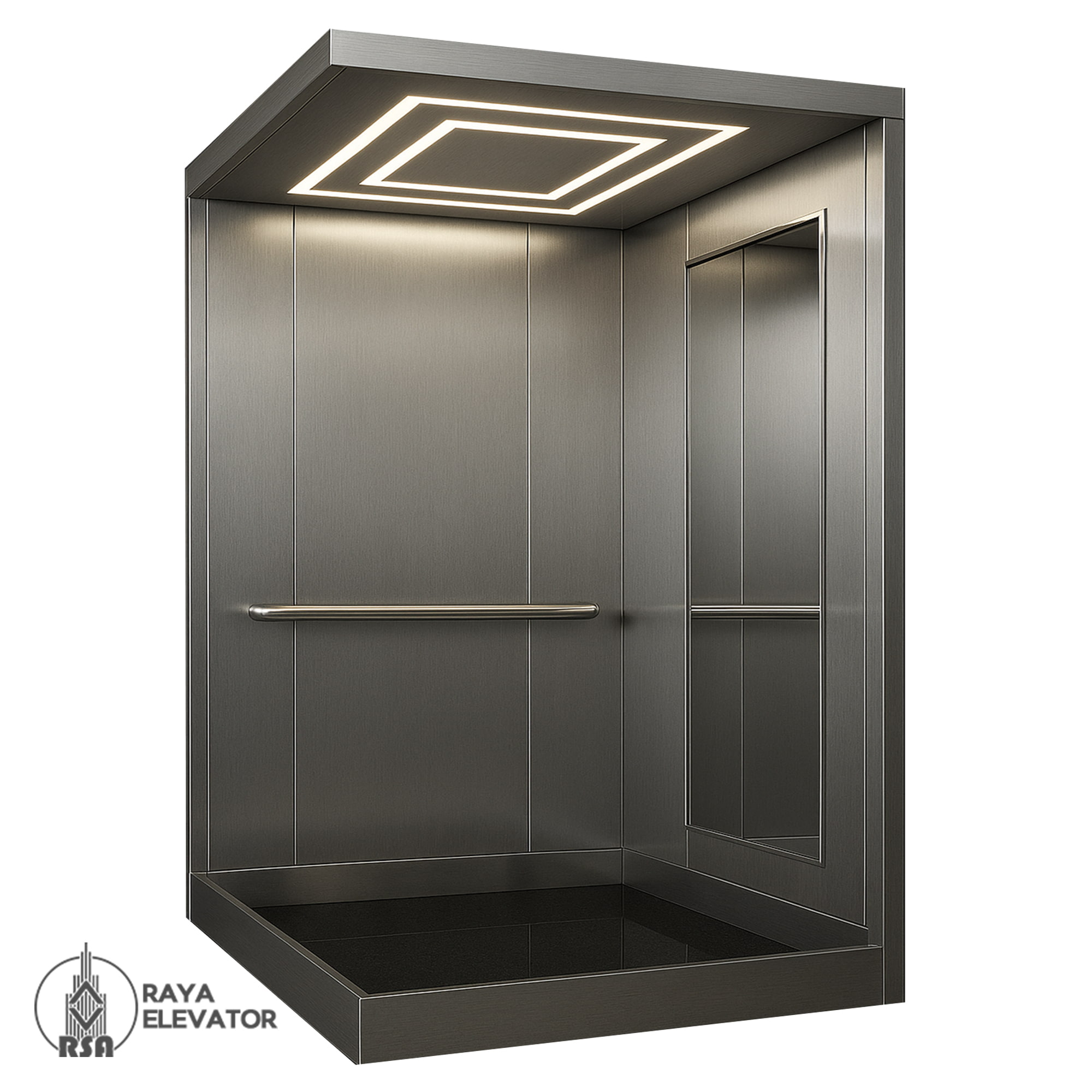 خرید کابین آسانسور لوکس نقره ای