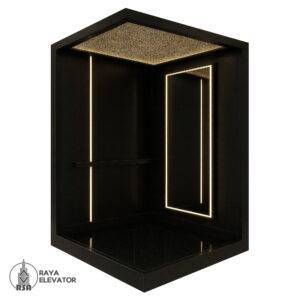کابین آسانسور مدرن مشکی