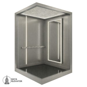 قیمت کابین آسانسور مدرن نقره ای
