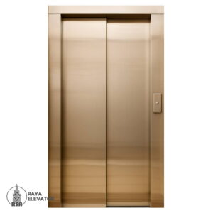 استیل درب آسانسور دودی آینه ای