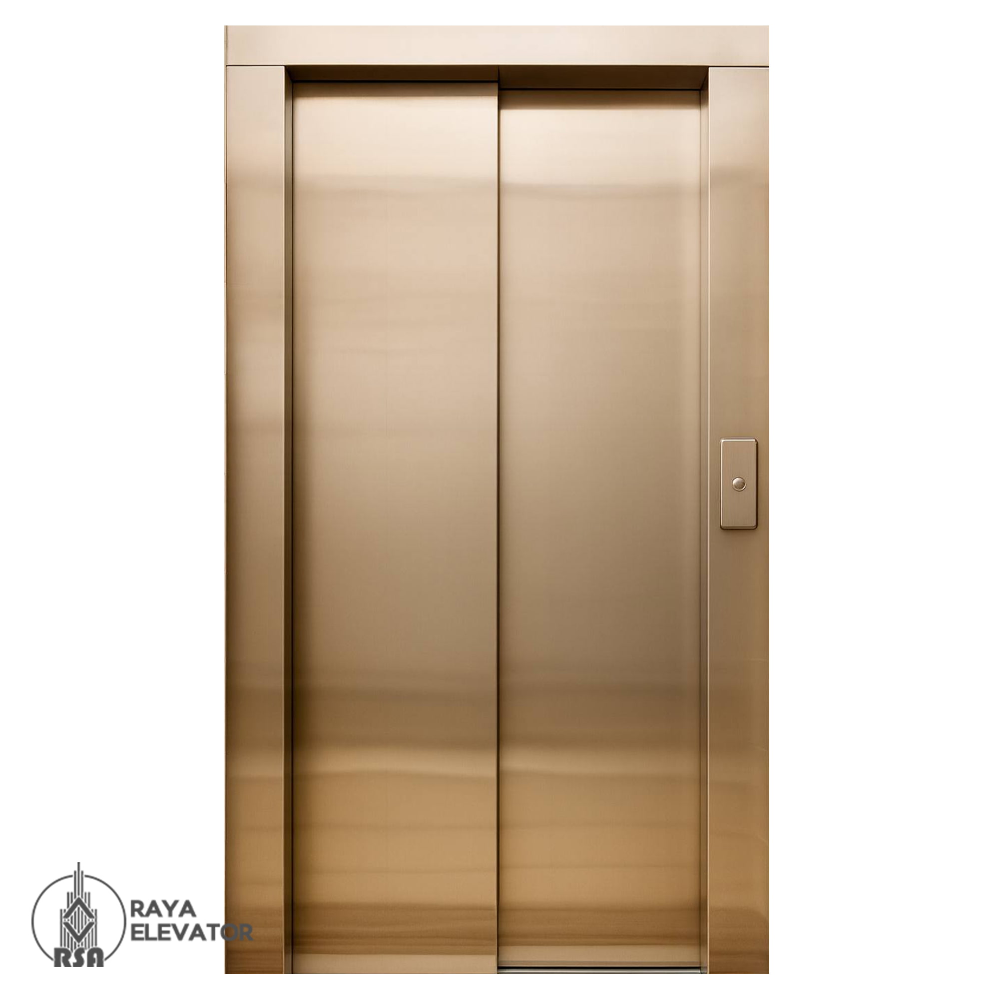 استیل درب آسانسور دودی آینه ای