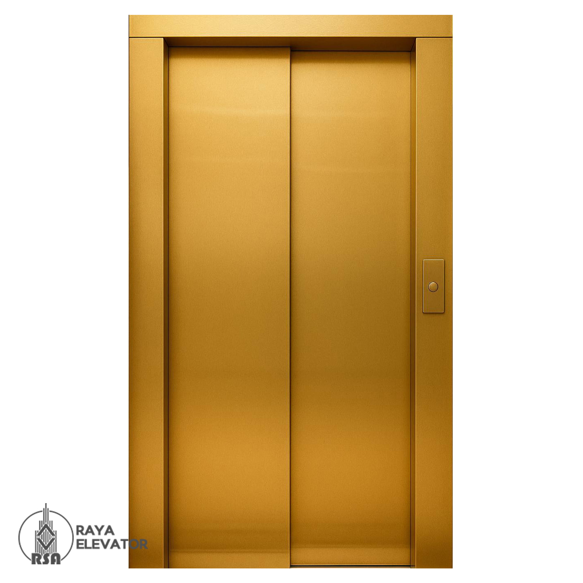 استیل درب آسانسور طلایی خشدار