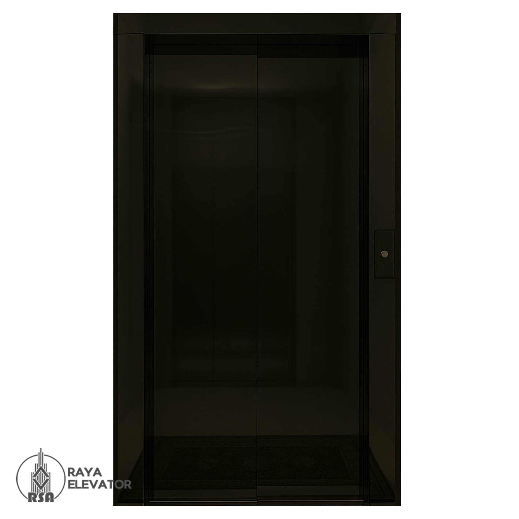 استیل درب آسانسور مشکی آینه ای