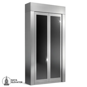 لته شیشه درب اتوماتیک آسانسور مشکی
