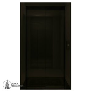 استیل درب آسانسور مشکی آینه ای
