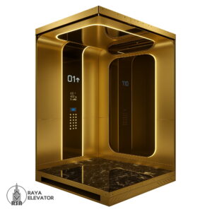 قیمت کابین آسانسور تمام استیل طلایی