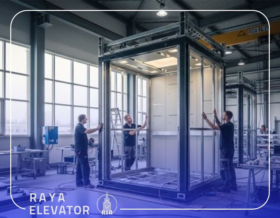 مراحل تولید کابین آسانسور