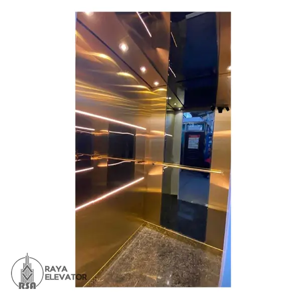 خرید کابین آسانسور استیل طلایی