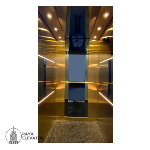 قیمت کابین آسانسور استیل طلایی