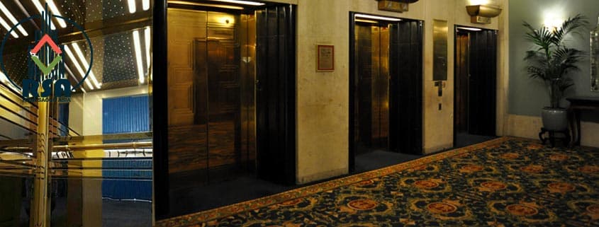 کابین آسانسور دودی طلایی کد923