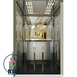کابین استیل طرحدار نقره ای میرور ۳۷۵۱ | فروش کابین آسانسور