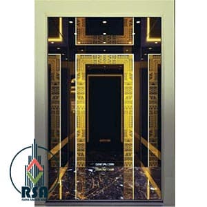 کابین آسانسور استیل کد۳۵۰۲ | طراحی کابین آسانسور