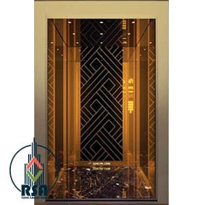 کابین آسانسور استیل کد3520 | طراحی کابین آسانسور