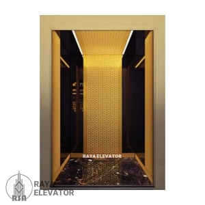 کابین استیل خشدار طلایی کد3712 | خرید کابین آسانسور