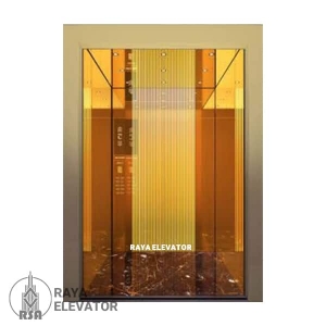 کابین آسانسور استیل گندمی کد ۳۷۱۵ | قیمت روز کابین تمام استیل |
